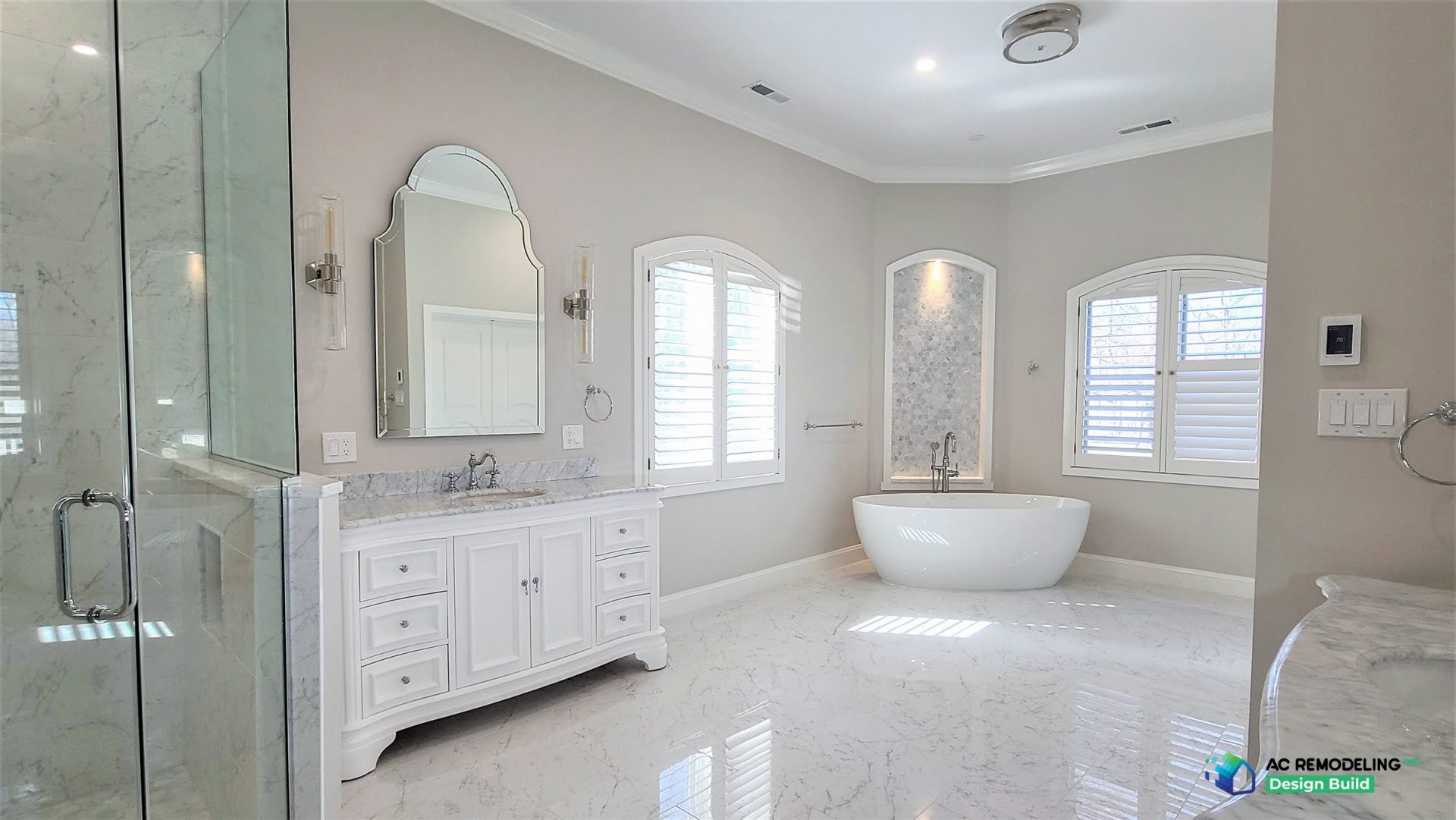 Rockville Master Bath — Bathroom, Luxury, Modern remodel in Rockville, MD