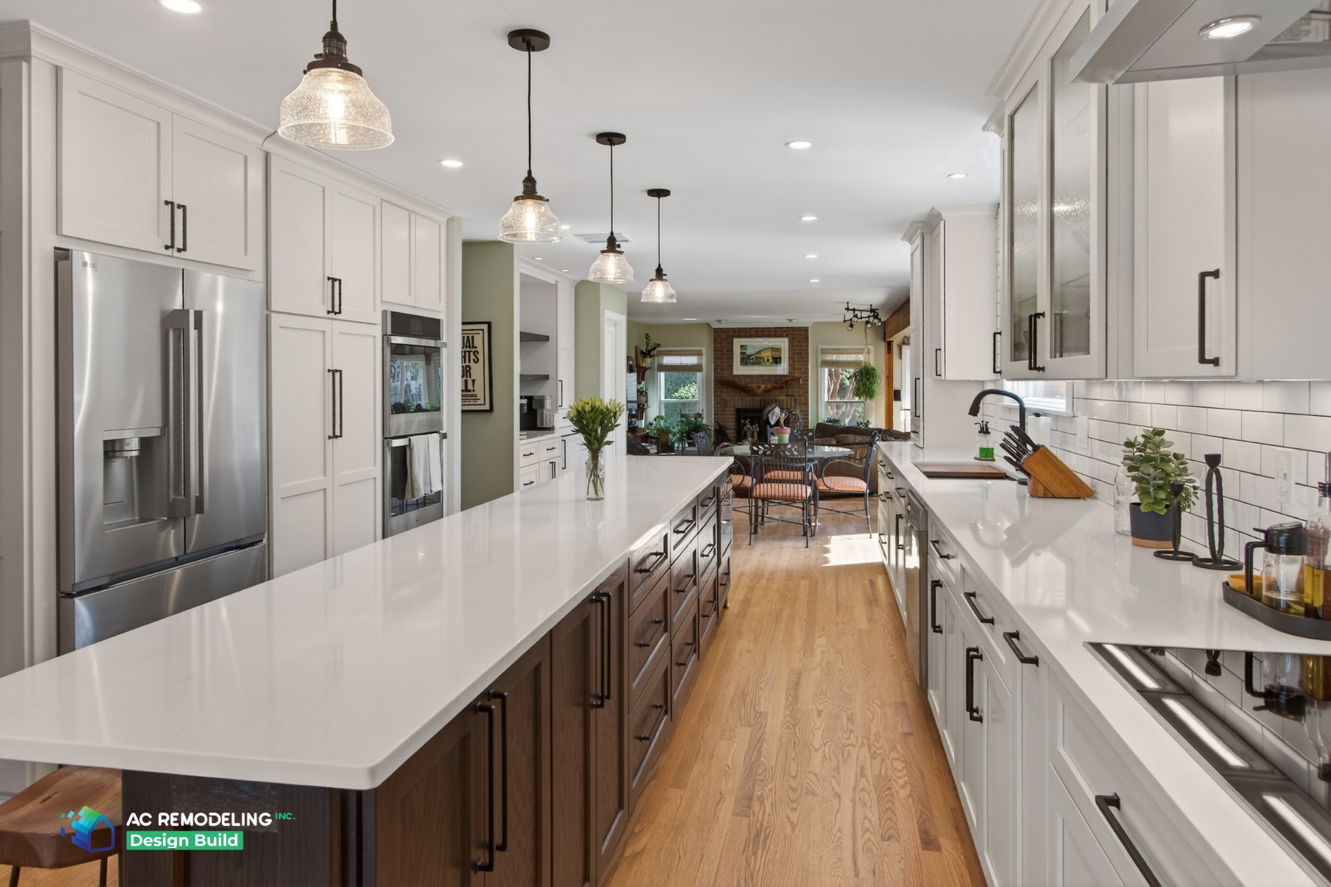 Open Galley Island — Kitchen, Whole Home, Luxury remodel in Potomac, MD
